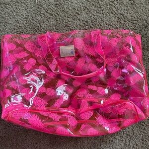 PINK Victoria's Secret Neon Pink Pineapple Tote